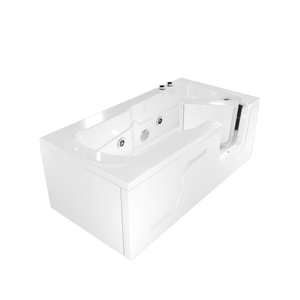Begehbare Badewanne mit Tür und Whirlpoolfunktion