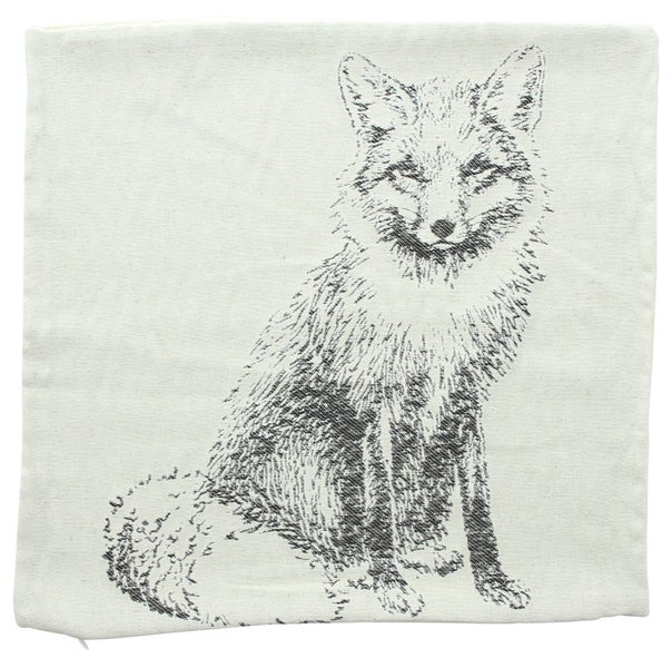 FRANK FLECHTWAREN | Kissenhülle Fuchs, POLYESTER, BAUMWOLLE, METALLIC-GARN, 45 x 45 cm