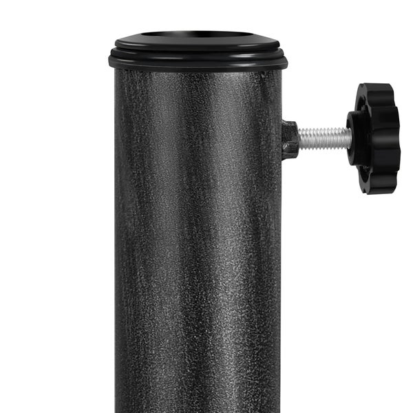 Standrohr für Sonnenschirmständer aus Metall in Anthrazit mit Feststellschraube.