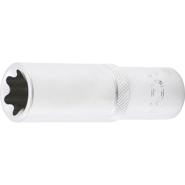 BGS Steckschlüssel-Einsatz E-Profil tief Antrieb Innenvierkant 12,5 mm (1/2) SW E20 - 6450