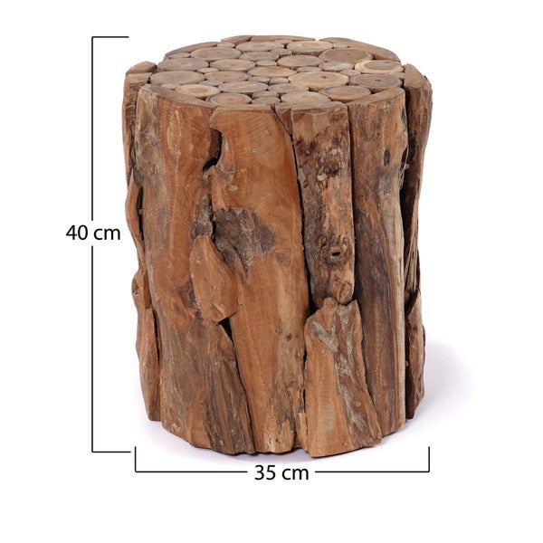 Deko-Säule Malea 40 Treibholz, für Pflanzen, Kerzen naturfarben