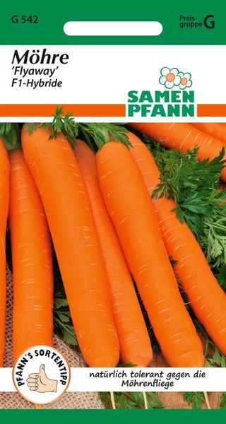 Karottensamen der Sorte 'Flyaway' F1-Hybride von Samen Pfann