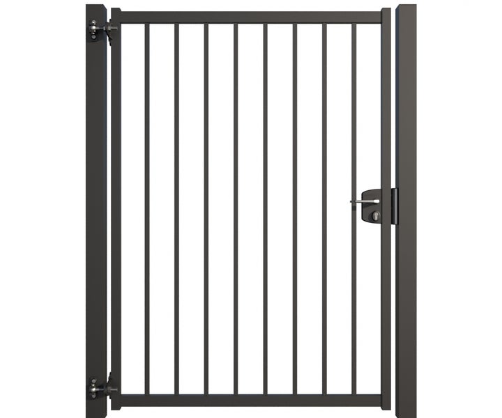 Gartentor aus Metall mit Schloss