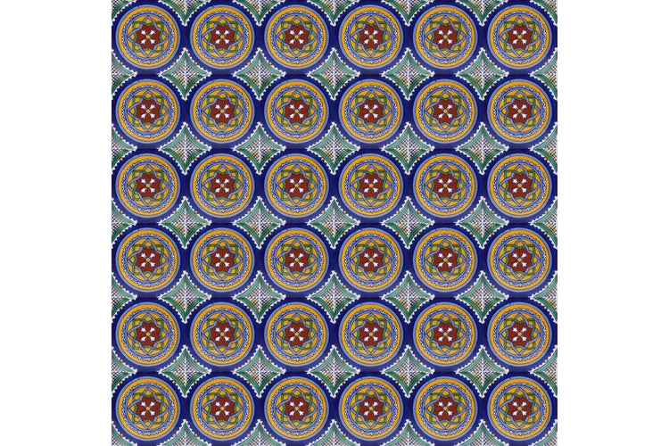 Fliesenmuster mit geometrischen Kreismotiven