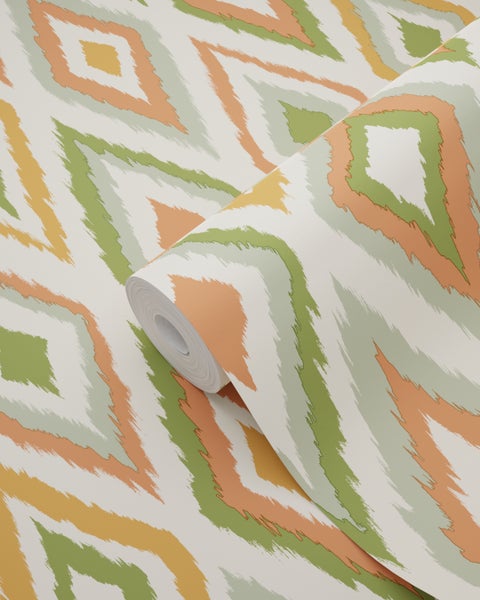 Tapetenrolle mit geometrischem Muster