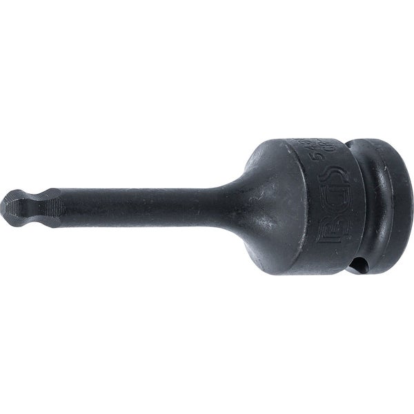 BGS Kraft-Bit-Einsatz Länge 75 mm Antrieb Innenvierkant 12,5 mm (1/2) Innensechskant mit Kugelkopf 6 mm - 5488-6