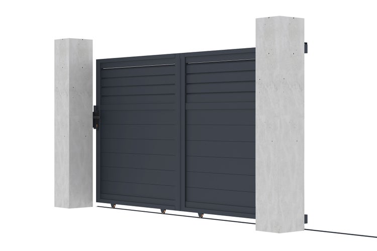 Schiebetor aus Aluminium 3m CARPATIA 300C160 Grau