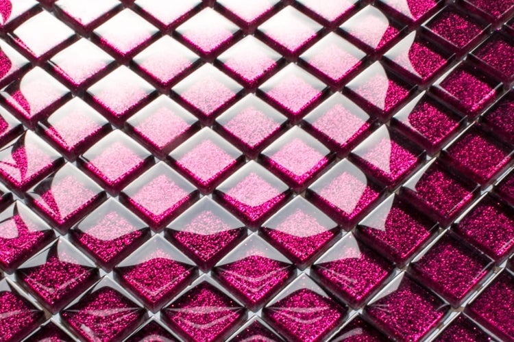 Glasmosaik auf Netz für Bad und Küche 30cm x 30cm  - Lilac Sand