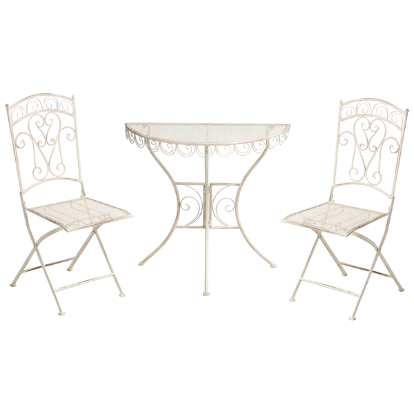 Bistro Set JUINA Metall Hellbeige