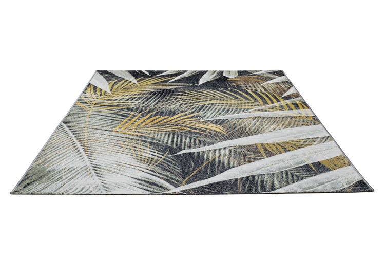Gewebter Outdoorteppich Aurora Schwarz 120x180 cm