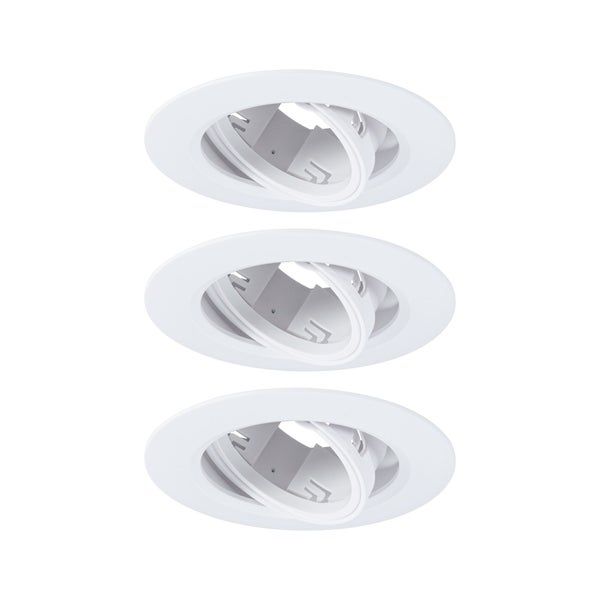 Einbauleuchte 3er-Set schwenkbar rund 90mm 30° GU10 max. 3x10W 230V dimmbar Weiß