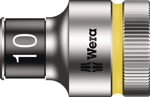 Wera Zyklop Steckschlüsseleinsatz Größe 10 mit Rändelung und Wera Logo.
