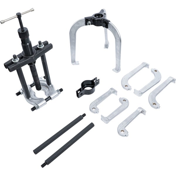 Universal Abzieher Satz mit verschiedenen Werkzeugen und Adaptern für vielfältige Anwendungen.