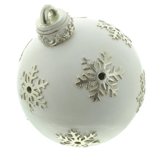 Weihnachtskugel mit Schneeflockenmuster