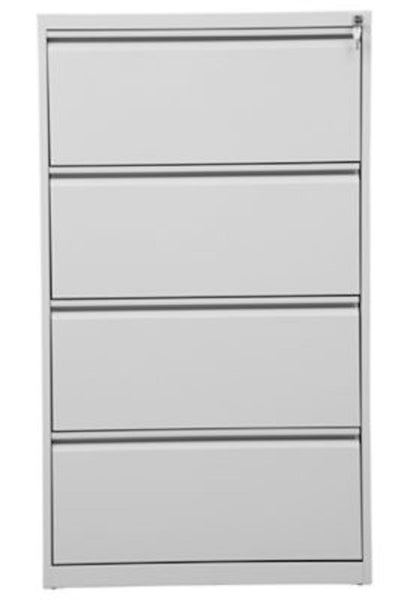 PROREGAL Hängeregistraturschrank 4 Schubladen Mare HxBxT 132 x 76 x 62 cm Grau
