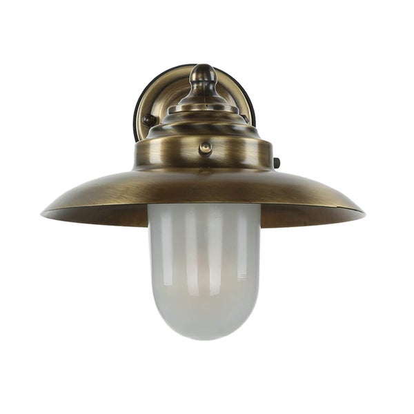 Wandleuchte mit Lampenschirm und Glasabdeckung