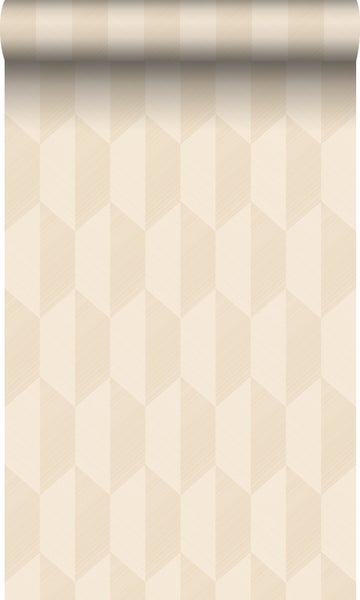 Origin Wallcoverings Öko-Strukturtapete 3D Muster Crème-Beige - 50 x 900 cm - 348037