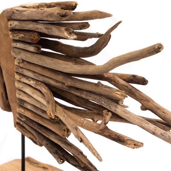 Dekorative Holzfischfigur für den Innenbereich