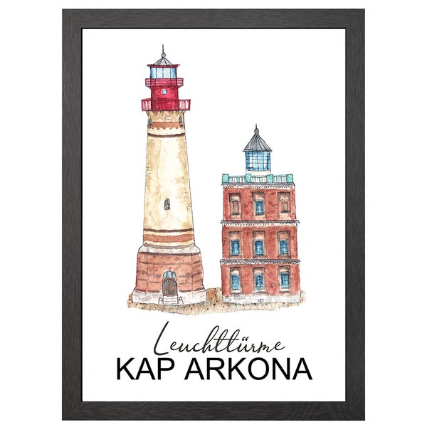 Kap Arkona Leuchtturm Poster Im A2-Rahmen - Joyin
