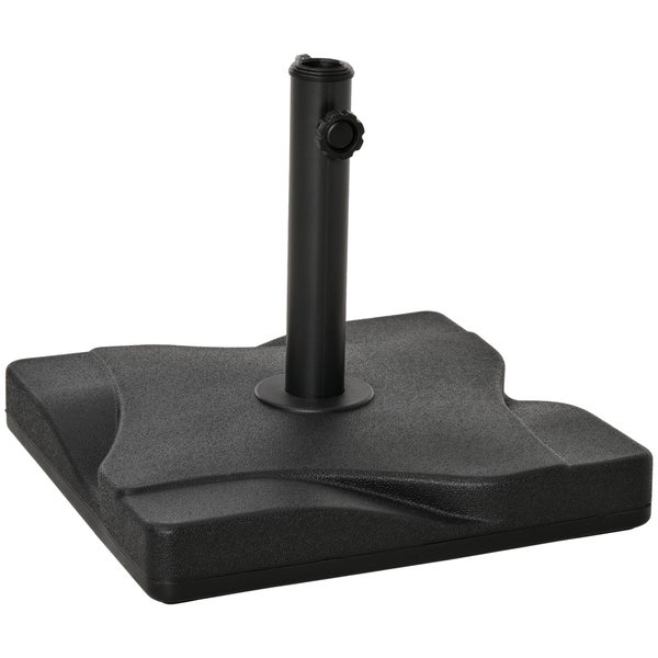 Outsunny Sonnenschirmständer 20 kg Schirmständer für Sonnenschirm Schirmstangen 32/38/48 mm Sonnenschirmfuß für Garten Terrasse Balkon Zement 41,5 x 41,5 Schwarz