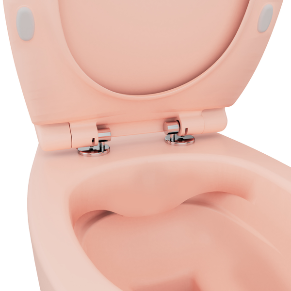 Isvea WC Toilet Badezimmer Wand-WC Lachsrosa mit Softclose-Sitz