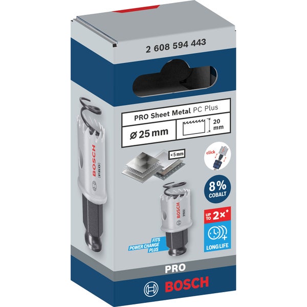 Bosch PRO Sheet Metal PC Plus Lochsäge 25 mm - 2608594443