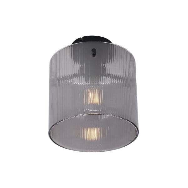Deckenleuchte mit geripptem Lampenschirm