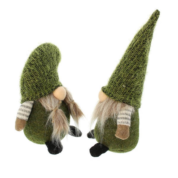 FRANK FLECHTWAREN | Wichtel Green Bottom, 2er Set, FILZ, ca. Höhe 20 cm, 27 cm