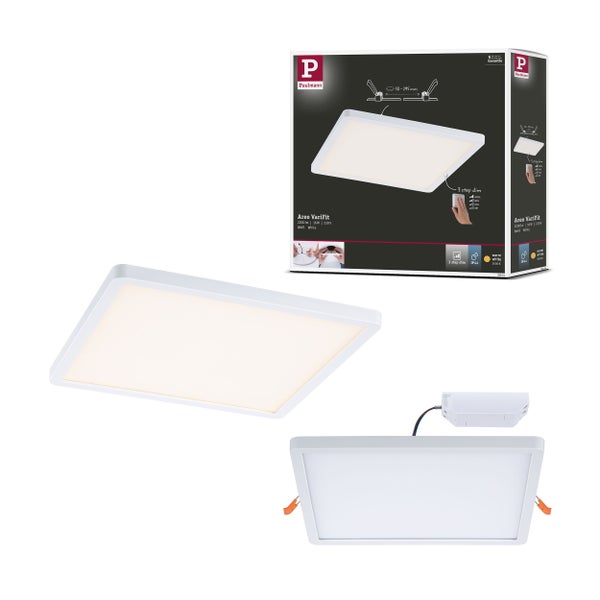 VariFit LED Einbaupanel 3-Step-Dim Areo IP44 eckig 230x230mm 16W 1400lm 3000K Weiß dimmbar