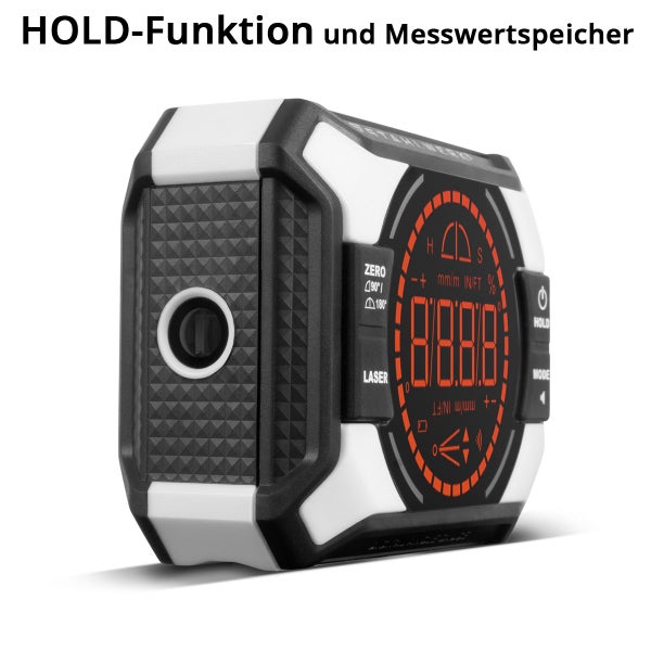 Digitale Wasserwaage mit Display und Laserfunktion