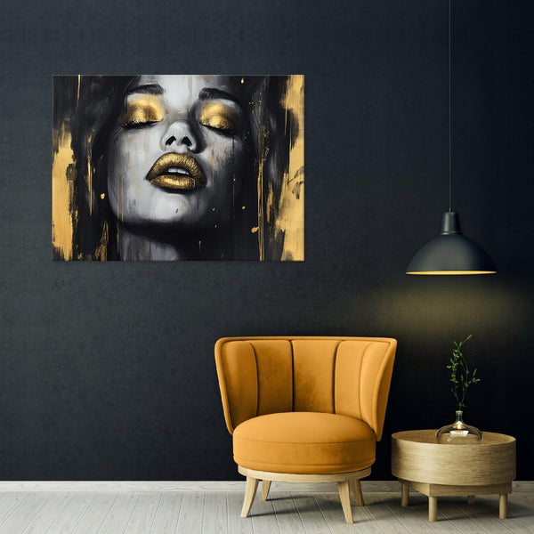 Bilder Abstrakt Frau Leinwandbild Wandbild Wanddeko Wohnzimmer 60X40 cm