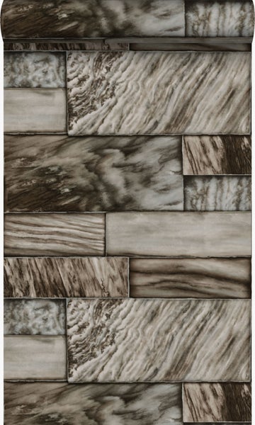 Origin Wallcoverings Tapete Marmor-Optik Braun - 53 cm x 10,05 m - 337251