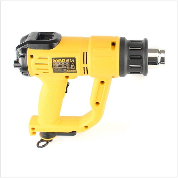 DeWALT Heißluftpistole mit digitaler Temperaturanzeige und ergonomischem Handgriff für professionelle Renovierungsarbeiten.