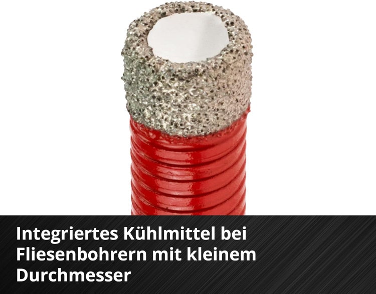 Einhell M-CASE 7-tlg. Fliesenbohrer-Set (M14 für den Trockenschnitt mit 7-mm-Diamantbesatz, hohe Standzeit, Kühlmittel bei kleinen Durchmessern inkl. Aufbewahrungsbox)