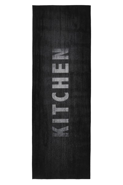 Rechteckiger Küchenläufer mit Schriftzug Kitchen