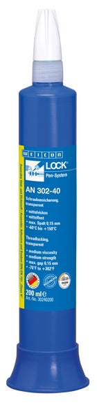 WEICONLOCK® AN 302-40 Schraubensicherung | mittelfest, mit DVGW-Zulassung | 200 ml | transparent