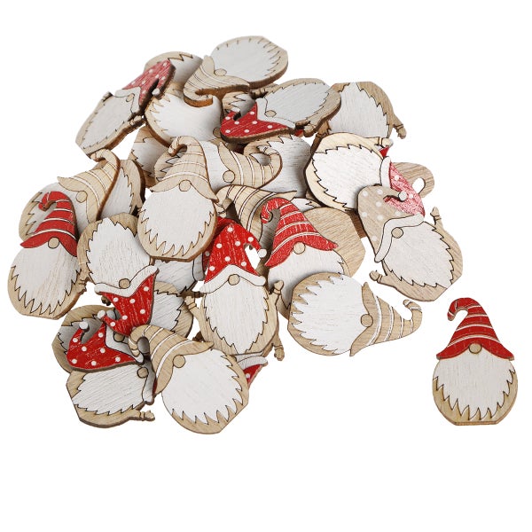 Holzanhänger mit Weihnachtswichtel Motiv