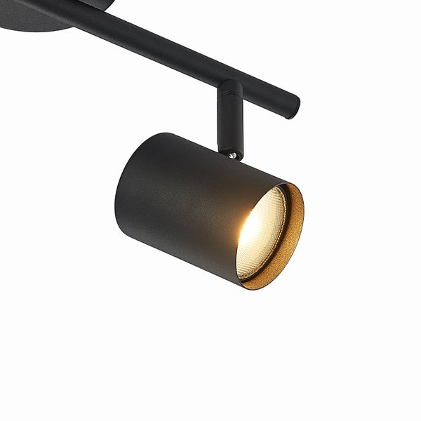 ELC Deckenlampe, Spotbalken drehbar und schwenkbar Deckenstrahler Deckenleuchte 2x GU10 ohne Leuchtmittel Strahler Spot Deckenspot Wohnzimmerlampe