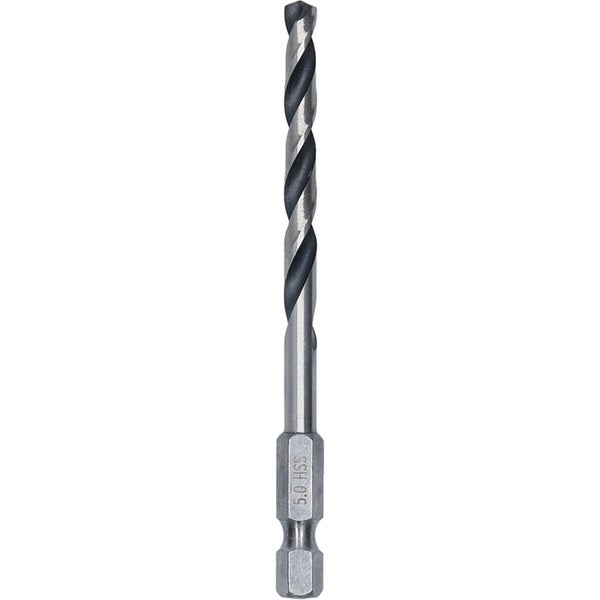 Bosch 1x HSS PointTeQ Hex Sechskantbohrer 5 x 52 x 91 mm - 2608577526