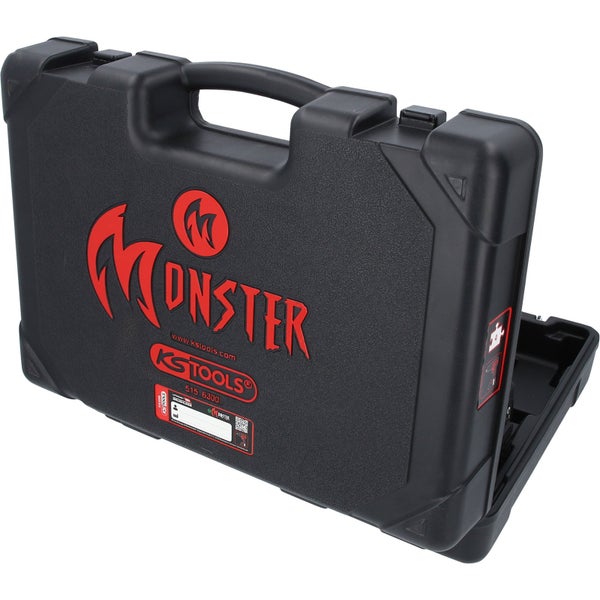Schwarzer Werkzeugkoffer von KS Tools Monster mit offenem Deckel