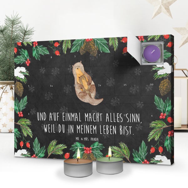 Mr. & Mrs. Panda Duftkerzen Adventskalender Otter Kind - Schwarz