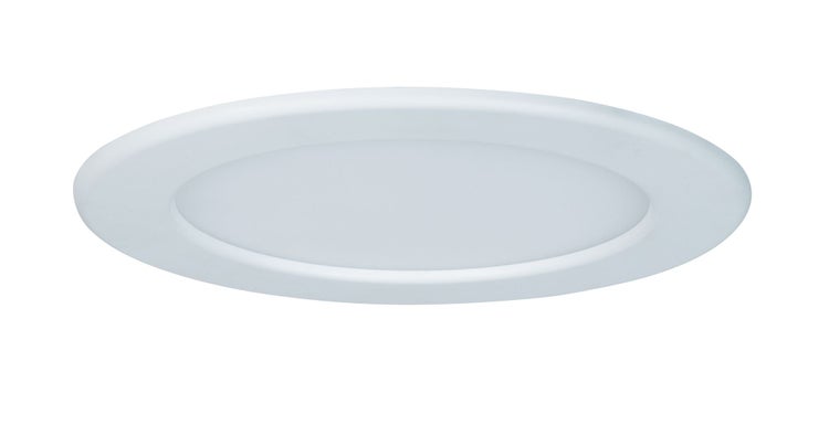 Flache, runde LED Deckenleuchte mit Rahmen für eine gleichmäßige Raumausleuchtung.
