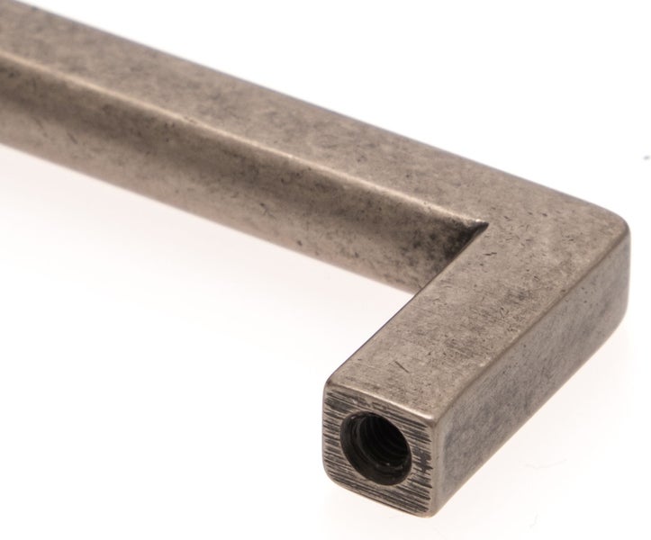 Möbelgriff aus Metall mit rechteckiger Form in Antikoptik