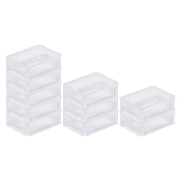 PROREGAL SparSet 10 x Transparenter Eurobehälter BasicLine Mit Geschlossenem Griff HxBxT 7 x 15 x 20 cm 1,3 Liter Eurobox Transportbox