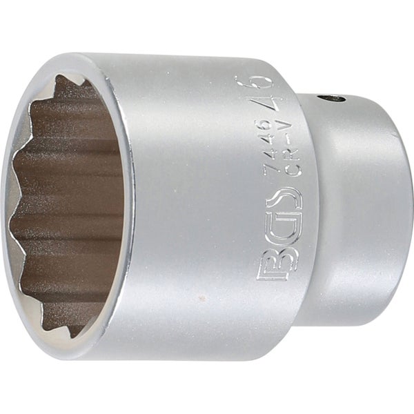BGS Steckschlüssel-Einsatz Zwölfkant Antrieb Innenvierkant 20 mm (3/4) SW 46 mm - 7446