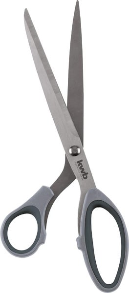 kwb Tapezier-Schere aus Edelstahl, abgewinkelt, 280 mm Gesamtlänge, 130 mm Schnittlänge, stabil, spezialgeschliffen, extra scharf, schwarz-grau