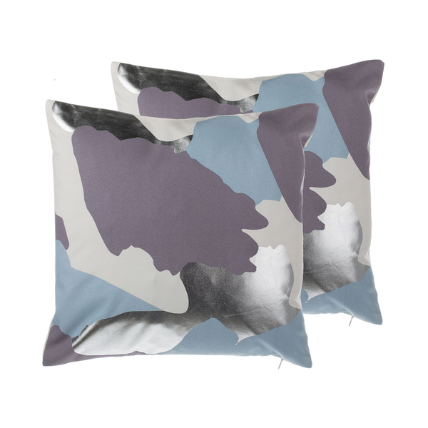 Dekokissen 2er Set IXIA Baumwolle 45 x 45 cm Violett Abstraktes Muster