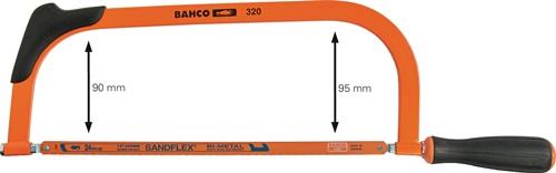 BAHCO Metallsägebogen 320 Blattlänge 300 mm 24 Zähne Komfort- und Frontgriff - 320