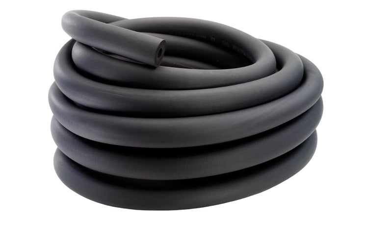 AEROFLEX® SH COIL Rohrisolierung, Rohrdämmung - Endlos, Selbstklebend, Flexibler Dämmstoff aus Geschlossenzelligem Schaum Kautschukbasis, Schwarz - 28 x 10 mm/16m