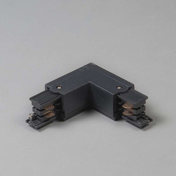 L-Kupplungsstück für 3-Phasen-Schiene schwarz rechts - 3-phasig